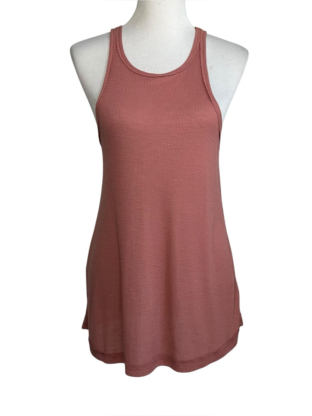 Z Supply Womens Ribbed Racer Tank Top Sz Medium Rose Pink NEW
